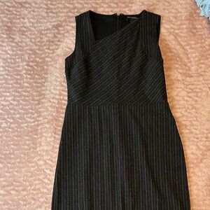 Banana Republic Black Pinstripe Midi Dress